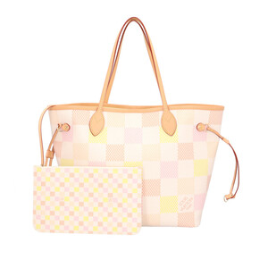 ルイヴィトン ネヴァーフルMM ダミエ トートバッグ ダミエキャンバス N40668 ホワイト レディース LOUIS VUITTON 中古 美品