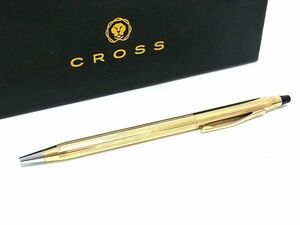 ■美品■ CROSS クロス ツイスト式 ボールペン 筆記用具 文房具 ステーショナリー メンズ レディース ゴールド系 DF4767