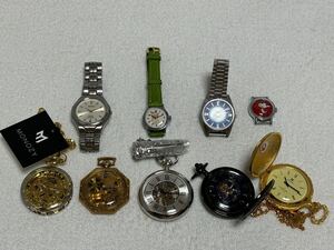 【120-3】1円〜【稼働品】SEIKO セイコー シチズン 他 9点まとめ 手巻き オートクォーツ スケルトン など 同梱不可