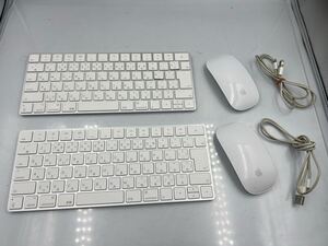 ◆12074) Apple アップル　A1644 キーボード　A1657 マジックマウス　USBケーブル 【動作OK】2個セット