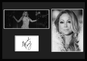 10種類!Mariah Carey/マライア・キャリー/サインプリント&証明書付きフレーム/BW/モノクロ/ディスプレイ (2-3W)