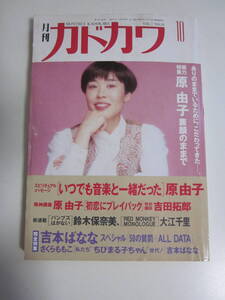 17か63す　「月刊カドカワ VOL.7 NO.10」 1989年10月号 総力特集 原由子 素顔のままで　ヤケシミ有