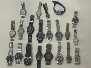 1139h ブランド腕時計 まとめて 21本 POLICE ROOX ENPORIN ARMANI MARC JACOBS TECHNOS CITIZEN Calvin Klein TIMEX