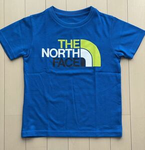 THE NORTH FACE ノースフェイス☆キッズ 半袖Tシャツ 130☆ポリエステル100% 青☆アウトドア キャンプ☆着用回数少なめ☆ゴールドウイン