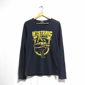 トレンド【Hysteric Glamour】ガールプリント/ロゴ 長袖 カットソー Tシャツ/ヒステリックグラマー