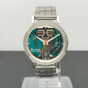 【稼働品 WORKING/動画あり】BULOVA ACCUTRON Spaceview/ブローバ アキュトロン スペースビュー/スケルトンダイヤル/音叉時計/214/N0