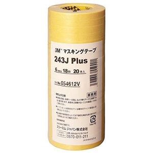 マスキングテープ 243J Plus 6mm×18M 6mm_単品★ 20巻パック (243J ★サイズ: 6)