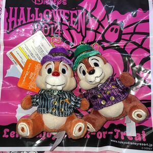 TDS2014「ディズニーハロウィン　チップ　デール」ぬいぐるみバッジ　ディズニーシー13周年