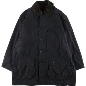 古着 90年代 バブアー Barbour BORDER ボーダー 旧3ワラント ワックスコットン オイルドジャケット 英国製 C44 メンズL相当 /evb007775