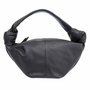 ボッテガヴェネタ BOTTEGA VENETA ダブルノット ミニ ハンドバッグ レザー ブラック 美品 新入荷 OB1791