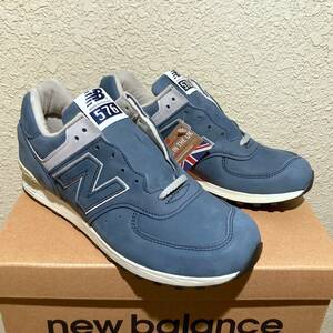 送料無料 廃盤 オールヌバックレザー New Balance M576NNV UK製 US7.5 25.5cm ネイビー×グレー 新品 イギリス製 英国製 NB 紺 スニーカー