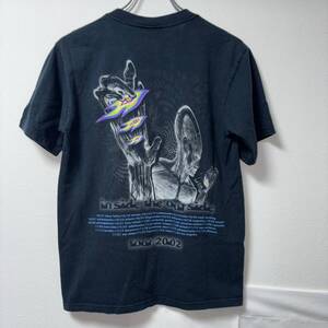 TOOL トゥール バンド Tシャツ バンT anvil アンビル ヴィンテージ プリント ブラック 黒 半袖 IN SIDE THE OUT SIDE TOUR 2002 両面