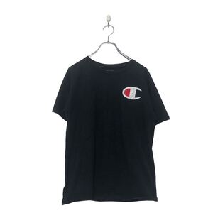 Champion 半袖 ロゴ Tシャツ チャンピオン M ブラック プリント 古着卸 アメリカ仕入 a604-5059