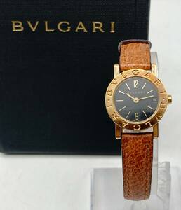 蘇や(SY1333)　1円スタート！時計　BVLGARI　ブルガリ　BB23GL　18K 750　26ｇ　クォーツ　稼働　中古品　コンパクトサイズ