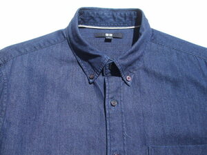 UNIQLO ユニクロデニムシャツ（ボタンダウンカラー）NAVY　size M