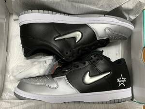 【即決 新品未使用・黒銀 US9.5 27.5cm】19FW Supreme Nike SB Dunk Low ナイキ ダンクロー Black Metallic Silver