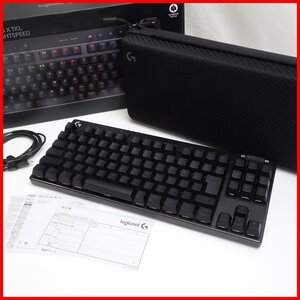 ★Logicool G PRO X TKL LIGHTSPEED ワイヤレス ゲーミングキーボード G-PKB-003WL-TCBK/ブラック/茶軸/テンキーレス&1808900232