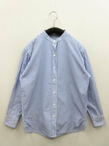 23区 ★ 定価￥16940(税込) 洗える CANCLINI バンドカラー シャツ ブラウス ストライプ ★ サイズ38