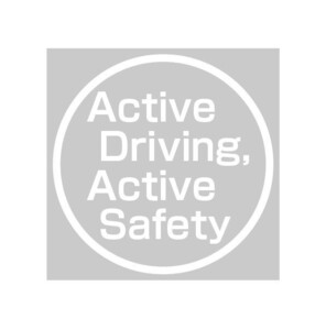 ”Active Driving,Active Safety”　SUBARU キャッチフレーズ　切り抜きステッカー　白