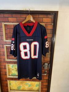 ユニフォーム NFL リーボック　Reebok サイズ M 80番　TEXANS ゲームシャツ　アメリカ古着　1円スタート