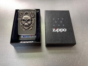 Zippo H.P.C. W/純銀ラージスカル 未使用品！