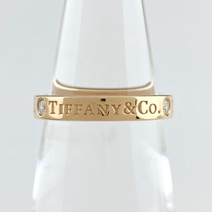 ティファニー TIFFANY&Co. バンド リング PG ピンクゴールド 指輪 メレダイヤ 6.5号 750 ダイヤモンド レディース 【中古】