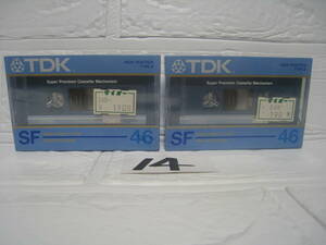 NO.14　未開封 TDK SF46 TYPEⅡ 2本セット ハイポジション カセットテープ
