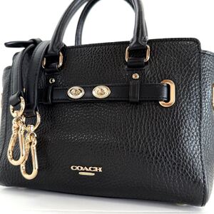 1円～【 新品同様 】コーチ COACH ハンドバッグ ショルダーバッグ クロスボディ レザー ブラック 斜め掛け レディース メンズ