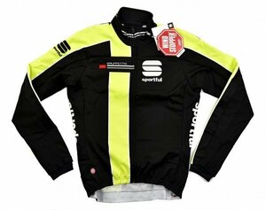 送料無料1★Sportful★スポーツフル Gruppetto Partial Windstopper ジャケット size:L ブラック/イエロー