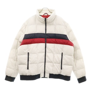 TOMMY HILFIGER トミーヒルフィガー フロントボーダーライン 中綿ジャケット ホワイト/ネイビー/レッド 158AN580