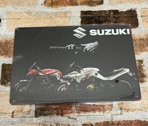 SUZUKI カタナ GSX750S 　3型【2】katana 　 昭和レトロ　ブリキ看板　プレート　旧車　ヘッドライト