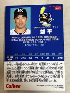 雄平　東京ヤクルトスワローズ　カルビー プロ野球チップス カルビープロ野球チップス