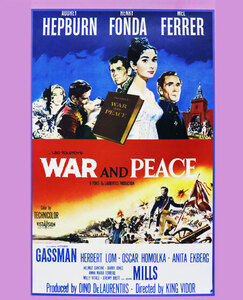 映画ポスター、『戦争と平和』WAR AND PEACE; 1958年米、size横43.0x縦52.3、K.ビダー監督、A.ヘップバーン、H.フォンダ、M・ファーラー