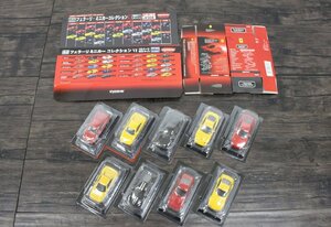 【行董】KYOSHO 京商 ミニカーコレクション 1:64スケール Ferrari フェラーリ 9台おまとめ 348GTB testarossa 456GT 他 AF111ABY91⑮