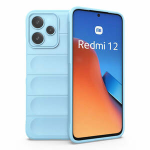 C赤字セール ブルー Redmi 12 5G ケース 衝撃吸収 カバー シャオミ レッドミー XIG03 本体 保護 米軍 丈夫 耐衝撃 超頑丈 ソフト シリコン