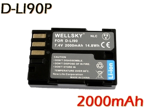 D-Li90 D-Li90P [新品] 互換バッテリー 純正充電器で充電可能 残量表示可能 純正品と同じよう使用可能 PENTAX ペンタックス K-5 II K-5 IIs