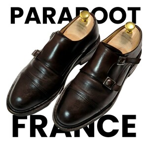 【美品】超高級約9万 PARABOOT VIGNY ヴィニー UK5 23.5 -24 箱付 パラブーツ 高騰フランス製 革靴 ドレスシューズ テーラードジャケットに