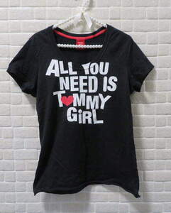 tommygirl トミーガール トミー トミーフィルフィガー Tシャツ 半袖Tシャツ 半袖 黒 サイズМ ロゴTシャツ 半袖トップス