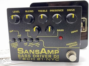 ■超綺麗【SANSAMP Bass Drive DI TECH21 V2 MIDコントロール搭載 サンズアンプ ベース用プリアンプ 専用ケース付き】SH-19756