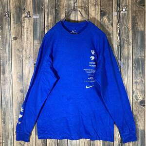 NIKE ナイキ ケンタッキー・ワイルドキャッツ NCAA ブルー アメリカ輸入t/ビンテージ/ロンT/LONG SLEEVE/L-S/古着/古着卸