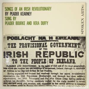 【US盤LP】Peader Bourke/Songs Of An Irish Revolutionary(並良品,Peader Kearney作曲集,アイルランド独立戦争,SPOKEN ARTS)