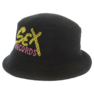 クロムハーツ ×MATTY BOY Sex Records Cashmere Bucket Hat マッティボーイ セックスレコードカシミヤバケットハット ブラック