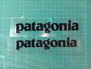 patagonia ステッカー 2枚セット カッティングステッカー 黒 約16*2.5cm・15.5*2.5cm