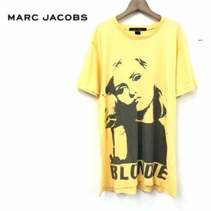 R2184-J◆marc jacobs マークジェイコブス プリント半袖Tシャツ◆イエロー サイズM コットン 綿100% カットソー トップス プルオーバー