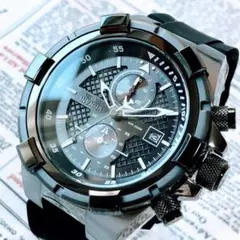 #2725【コックピット風】メンズ 腕時計 インビクタ 動作良好 クォーツ 黒
