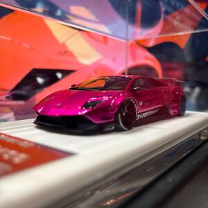 高級！絶版！1/43 LB PEFORMANCE murcielago ムルシエラゴ　ランボルギーニ　M.S. model Chrome Flash Pinkリバティーウォークliberty walk