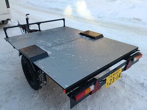 本日車検取得 札幌より 軽規格フルトレーラー フラットトレーラー カーゴトレーラー 多目的