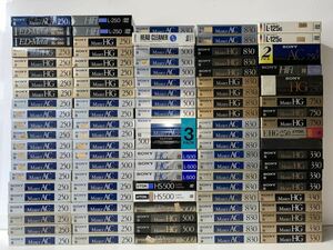 C3DP-03161 未使用　 β B ベータ ビデオ カセットテープ 107本　 録画記録 Sony L-500 L-750 ES/L-500 ac 830 ac 750