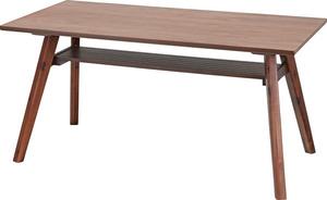 ダイニングテーブル ACE-911BR ブラウン テーブル 幅150cm おしゃれ 天然木 木製 ウォルナット テーブル下 収納棚 収納付き 4人掛け