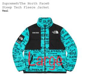 L 21FW Supreme North Face Steep Tech Fleece Jacket Teal シュプリーム ノース フェイス スティープ テック フリース ジャケット 青